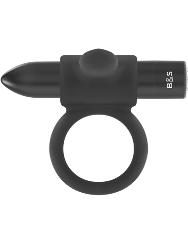 BLACK&SILVER - BAGUE RECHARGEABLE CAMERON NOIR