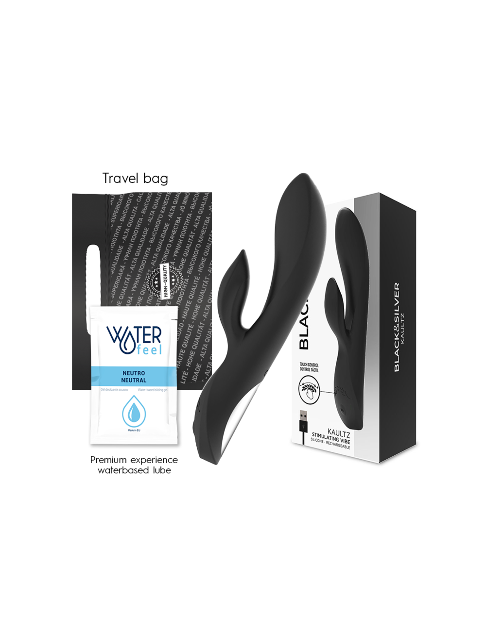 BLACK&SILVER - VIBRATEUR KAULTZ TOUCH CONTROL