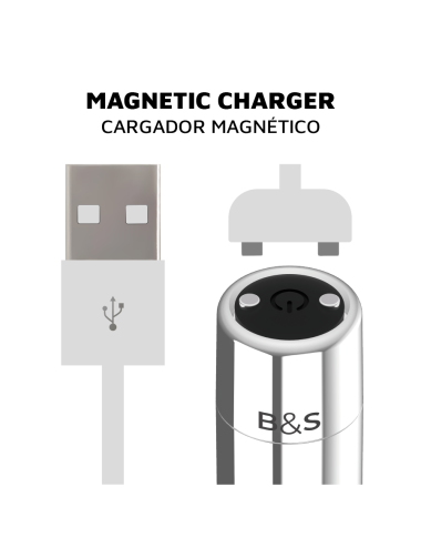 BLACK&SILVER - BALLE MAGNÉTIQUE VIBRANTE KAILAN 2 ARGENT