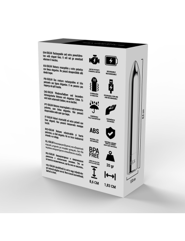 BLACK&SILVER - BALLE MAGNÉTIQUE VIBRANTE KAILAN 2 ARGENT