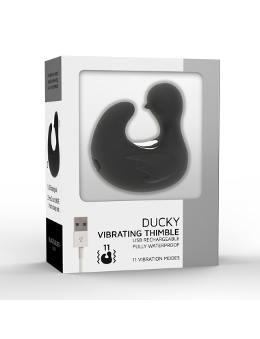 BLACK&SILVER - DÉ À DÉS À CANARD RECHARGEABLE EN SILICONE STIMULANT DUCKYMANIA