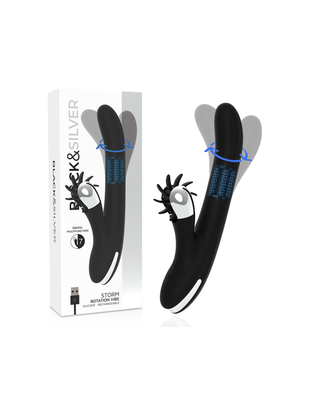 BLACK&SILVER - VIBE DE ROTATION DE TEMPÊTE DE LAPIN