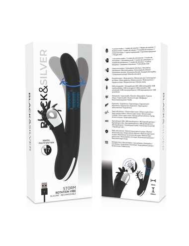 BLACK&SILVER - VIBE DE ROTATION DE TEMPÊTE DE LAPIN