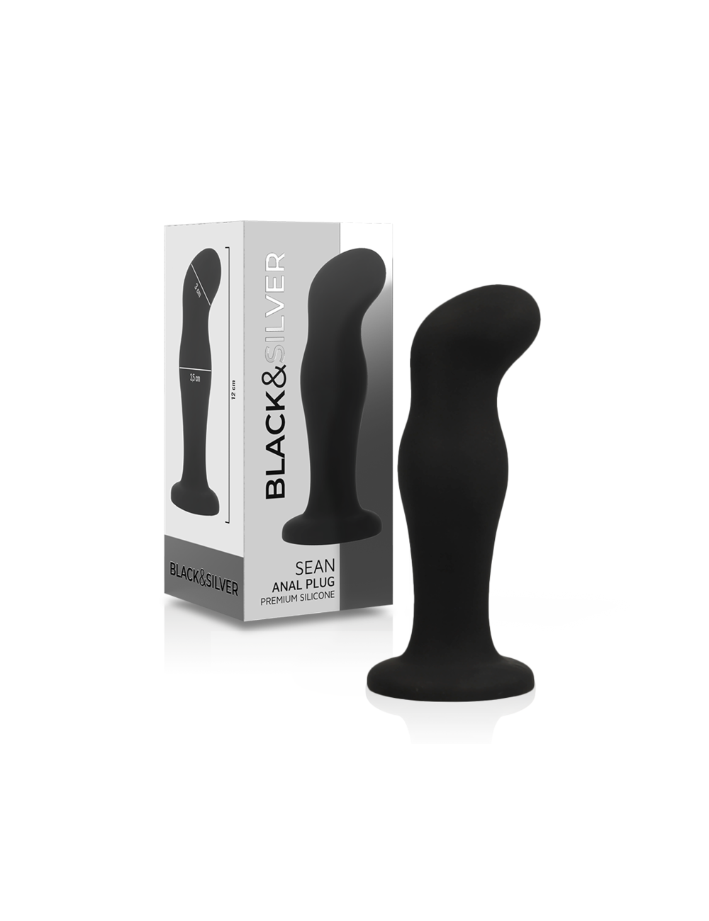 BLACK&SILVER - SEAN PLUG ANAL PREMIUM SILICONE NOIR