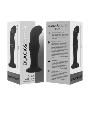 BLACK&SILVER - SEAN PLUG ANAL PREMIUM SILICONE NOIR