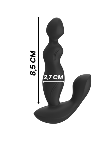 BLACK&SILVER - TÉLÉCOMMANDE EN SILICONE POUR PLUG ANAL CORA