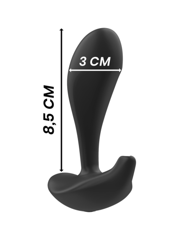 BLACK&SILVER - TÉLÉCOMMANDE EN SILICONE POUR PLUG ANAL DWAYNE