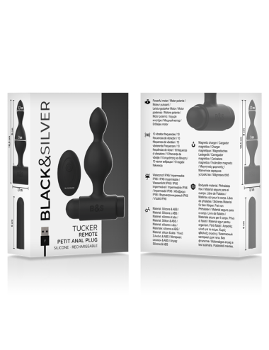 BLACK&SILVER - TUCKER PETITE TÉLÉCOMMANDE POUR PLUG ANAL EN SILICONE