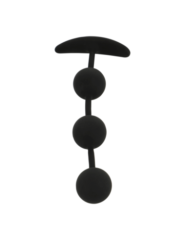BLACK&SILVER - CHAPELET ANAL HARRY 3 SPHÈRES EN SILICONE 14 CM