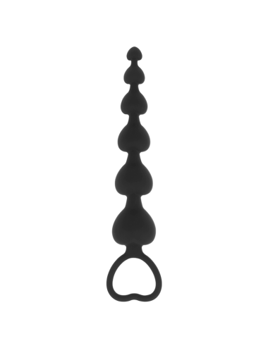 BLACK&SILVER - CHAÎNE DE COEURS ANAL MILA 18 CM