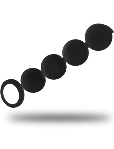 BLACK&SILVER - CHAPELET ANAL LENNON 4 SPHÈRES SILICONE 15 CM