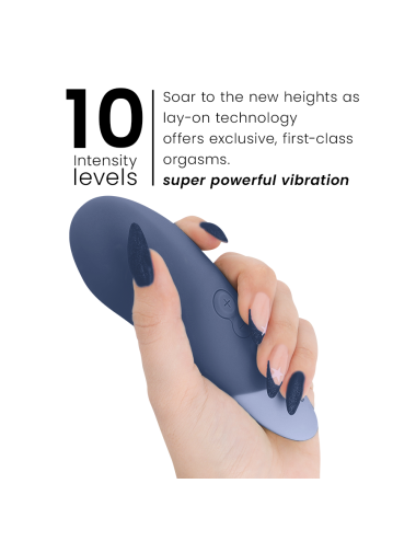 WOMANIZER - VIBE LAY-ON VIBRATEUR SILENCIEUX BLEU FONCÉ