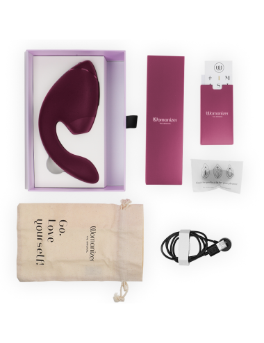 WOMANIZER - DUO NEXT STIMULATEUR CLITORIAL ET DE POINT G DOUBLE ROSE FOYER