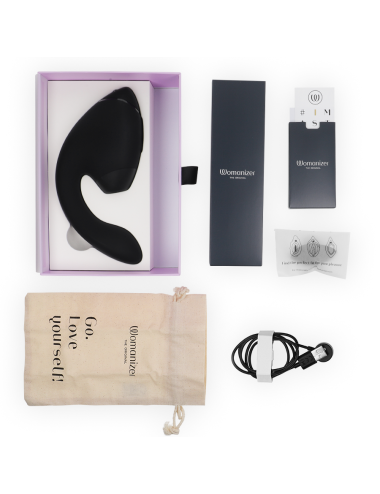 WOMANIZER - DUO NEXT STIMULATEUR CLITORIAL ET DE POINT G DOUBLE NOIR