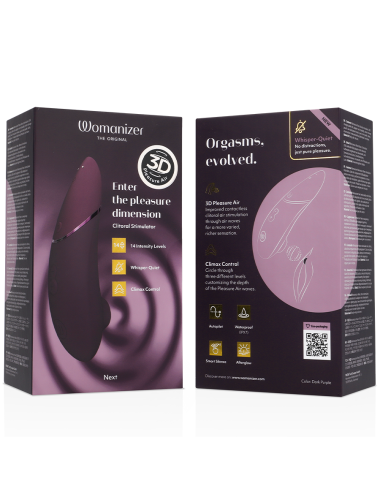 WOMANIZER - STIMULATEUR CLITORIAL SUIVANT VIOLET FONCÉ