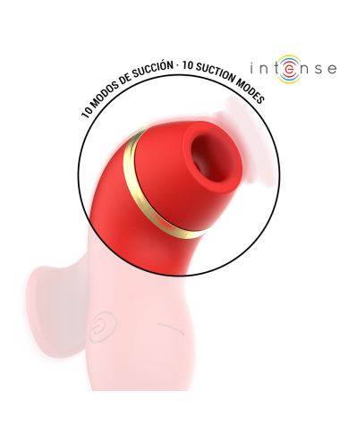 INTENSE - PATTY STIMULATEUR AVEC 4 TÊTES : SUCCION, TAPOTER, GRIFFER ET LÉCHER