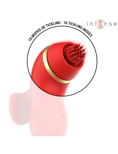 INTENSE - PATTY STIMULATEUR AVEC 4 TÊTES : SUCCION, TAPOTER, GRIFFER ET LÉCHER