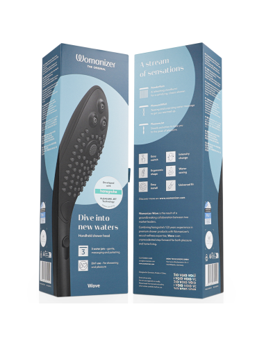 WOMANIZER - POMMEAU DE DOUCHE STIMULANT CLITORIAL WAVE NOIR