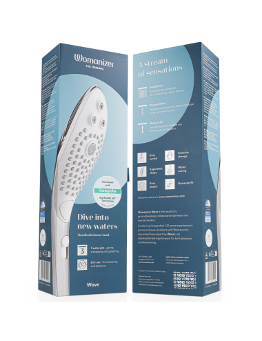WOMANIZER - POMMEAU DE DOUCHE STIMULANT CLITORIAL WAVE CHROME