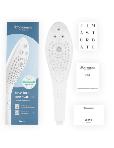 WOMANIZER - POMMEAU DE DOUCHE STIMULANT CLITORIAL WAVE BLANC