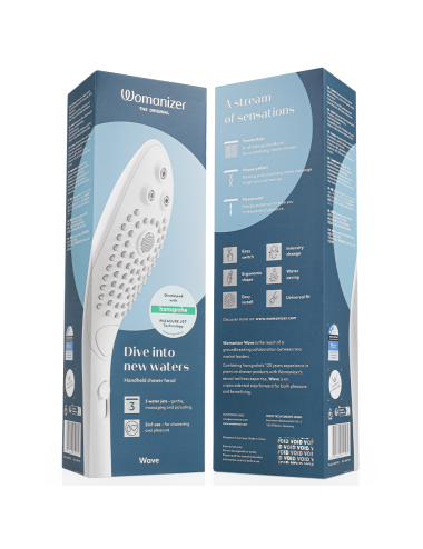 WOMANIZER - POMMEAU DE DOUCHE STIMULANT CLITORIAL WAVE BLANC