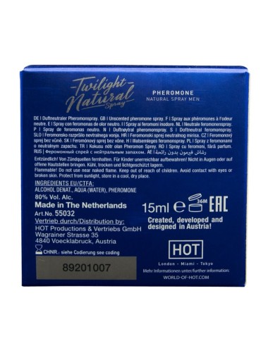 HOT - TWILIGHT PHEROMONE NATURELLE POUR HOMMES 15 ML
