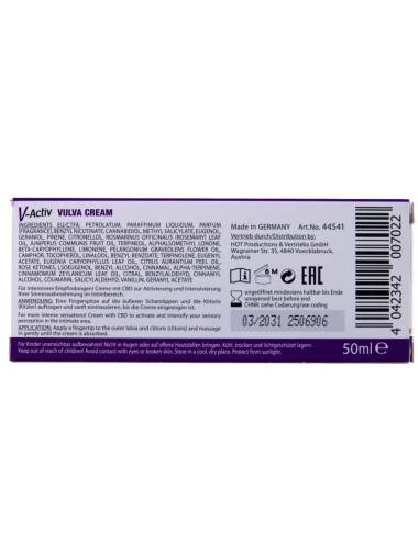 CHAUD - GANT DE CRÈME VULVAIRE CBD 50ML