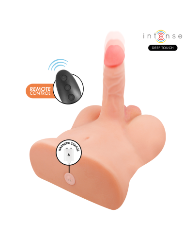 INTENSE DEEP TOUCH - TORSE DAMIEN AVEC ANUS ET GODE RÉALISTE AVEC FONCTION DE POUSSÉE ET DE VIBRATION, TÉLÉCOMMANDE, 3,5 KG