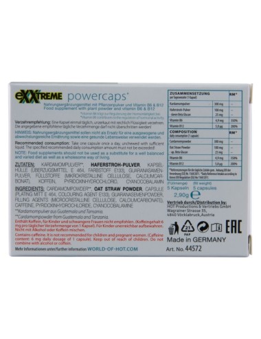 HOT - EXXTREME CAPSULES PUISSANCE MAN 5 UNITÉS
