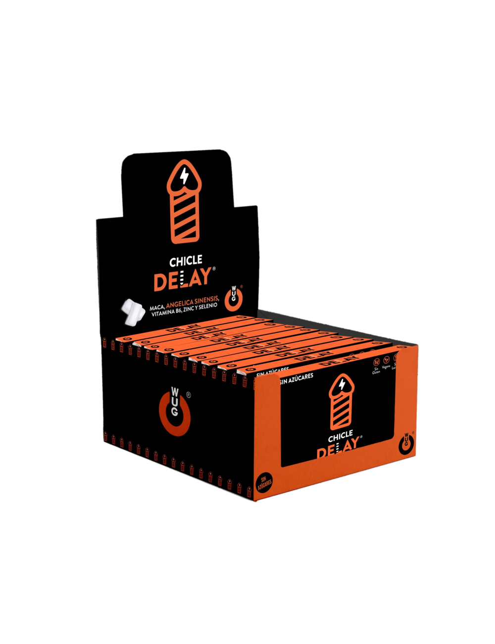 WUG SEX SENSE - RETARDATEUR D'ÉJACULATION | PRÉSENTOIR 12 X 8 UNITÉS