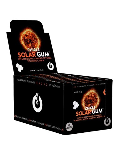 WUG GUM - SOLAR BRONZAGE SOLAIRE À LA GOMME | PRÉSENTOIR 12 X 8 UNITÉS