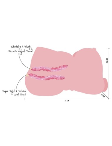 HIDDEN DESIRE - FAT FUCK QUEEN TORSO MASTURBATEUR FÉMININ 6 KG