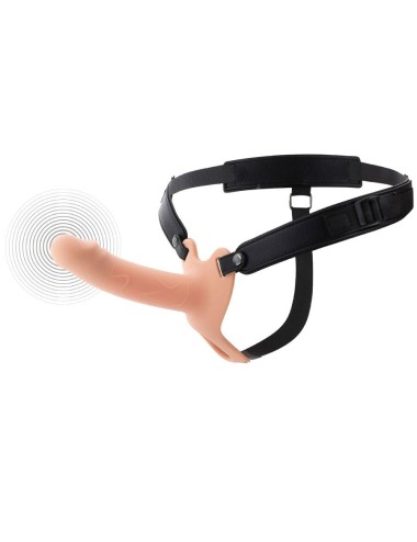 HIDDEN DESIRE - INFERNO MANCHON PÉNIS VIBRANT AVEC STRAP-ON 16 CM