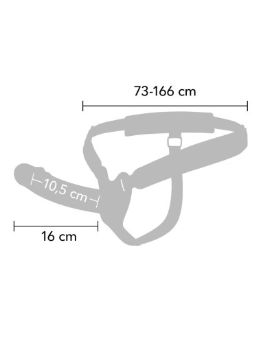 HIDDEN DESIRE - INFERNO MANCHON PÉNIS VIBRANT AVEC STRAP-ON 16 CM