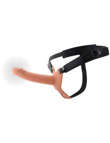 HIDDEN DESIRE - INFERNO MANCHON PÉNIS VIBRANT AVEC STRAP-ON 18 CM