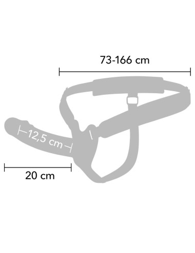 HIDDEN DESIRE - INFERNO MANCHON PÉNIS VIBRANT AVEC STRAP-ON 20 CM