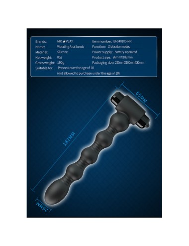 MR PLAY - MASSEUR DE PLUG ANAL VIBRANT