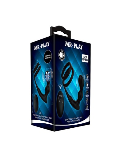 MR PLAY - PLUG ANAL VIBRANT AVEC ANNEAU PÉNIS ET TÉLÉCOMMANDE