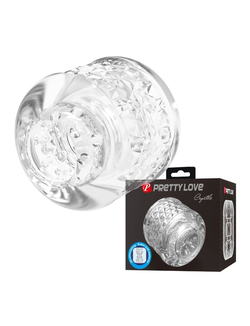 PRETTY LOVE - CRYSTLE MASTURBATEUR À DOUBLE ENTRÉE