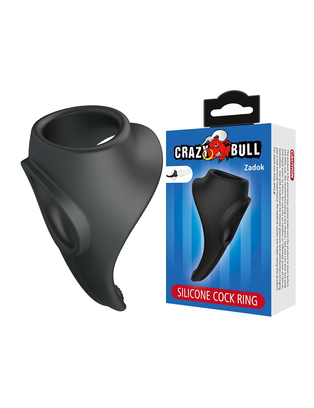 CRAZY BULL - ZADOK ANNEAU ERGONOMIQUE AVEC STIMULATEUR PÉRINÉAL
