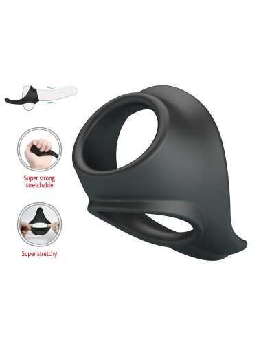 CRAZY BULL - ZADOK ANNEAU ERGONOMIQUE AVEC STIMULATEUR PÉRINÉAL