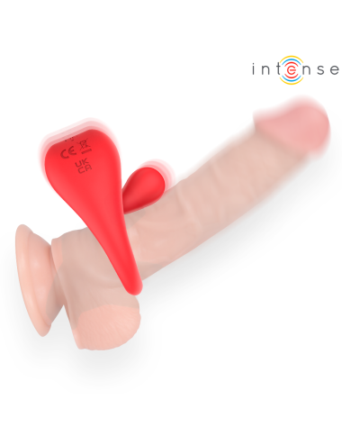 INTENSE - RUSSELL ANILLO VIBRADOR CON ESTIMULACIÓN DE CLÍTORIS ROJO