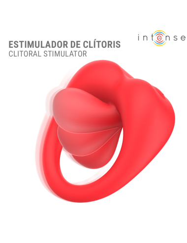 INTENSE - RUSSELL ANILLO VIBRADOR CON ESTIMULACIÓN DE CLÍTORIS ROJO