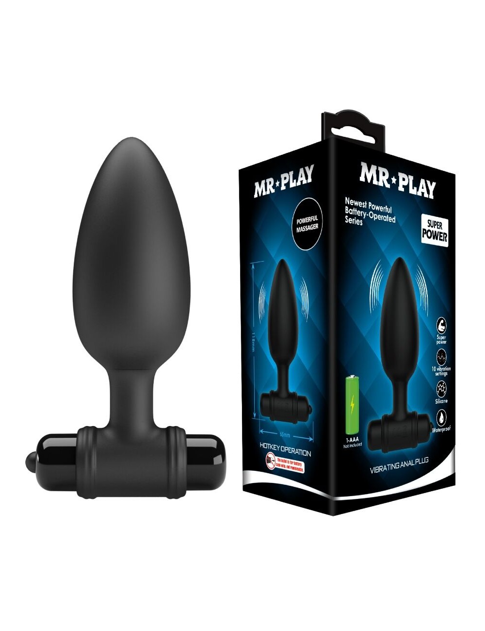 MR PLAY - PLUG ANAL SUPER POWERAVEC VIBRATION