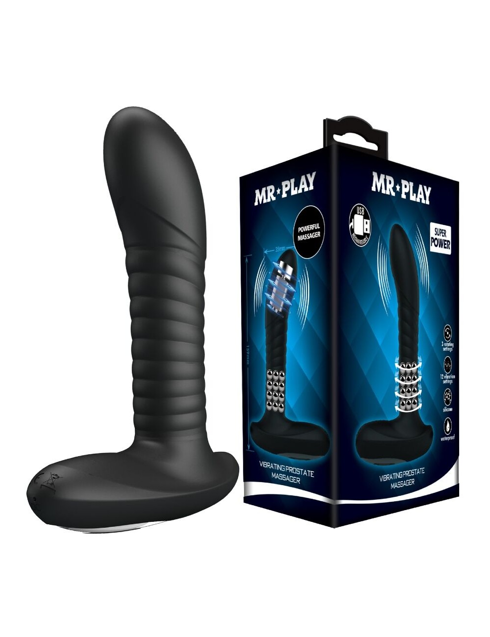 MR PLAY - MASSEUR DE PROSTATE AVEC ROTATION ET VIBRATION