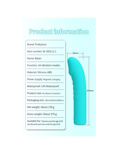 PRETTY LOVE - RYLAN VIBRATEUR G-SPOT BLEU