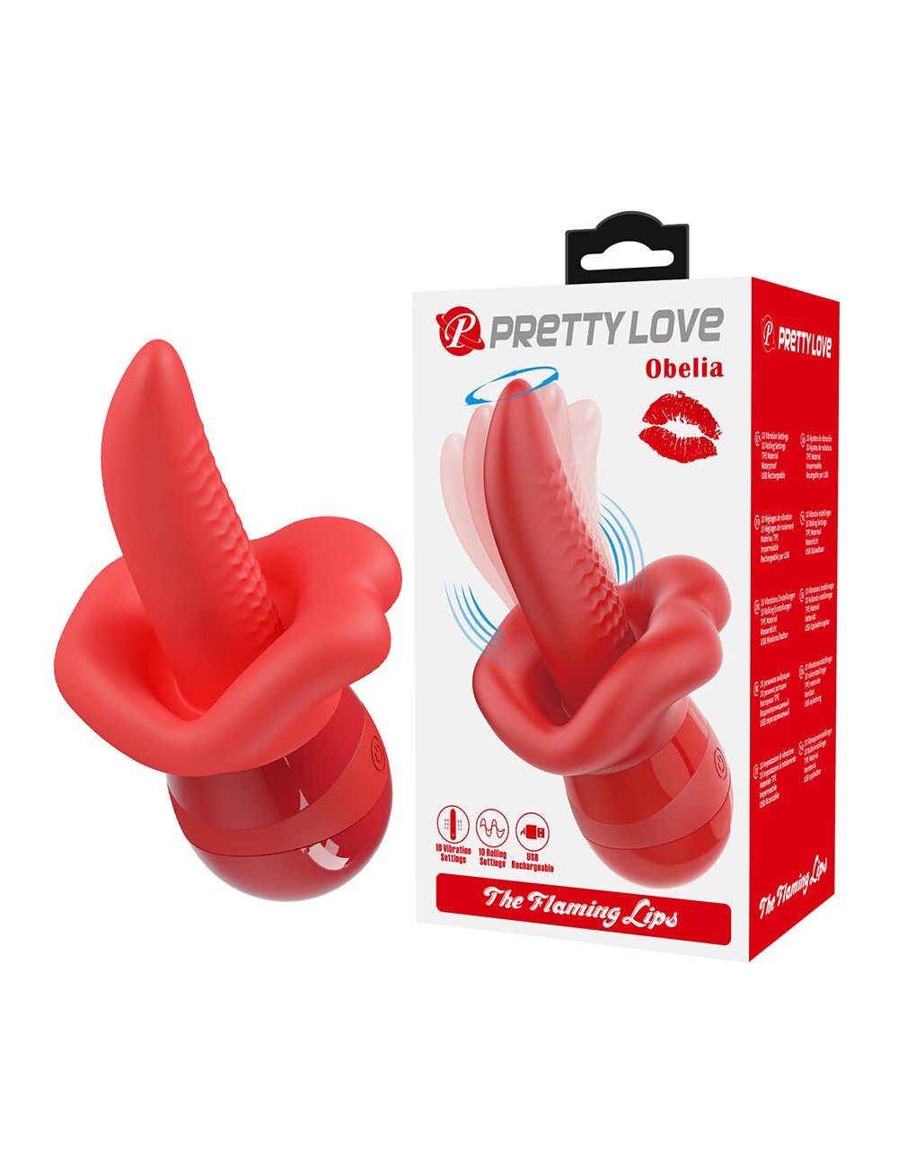 PRETTY LOVE - OBELIA VIBRATEUR À LANGUE AVEC MOUVEMENT ORBITAL
