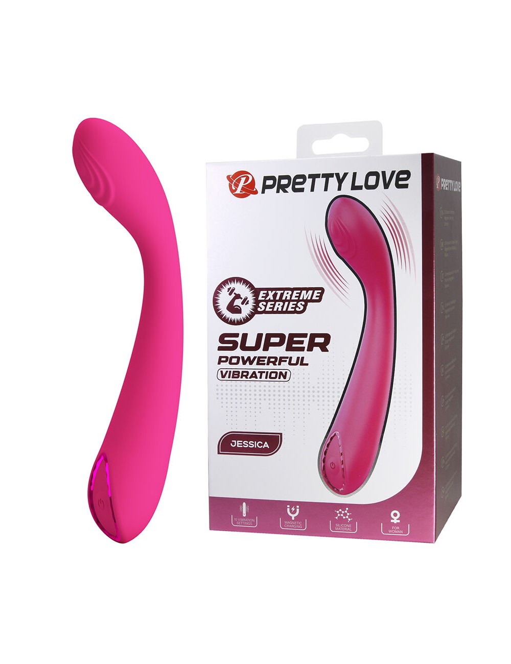 PRETTY LOVE - JESSICA VIBRATEUR ROSE HAUTE PUISSANCE