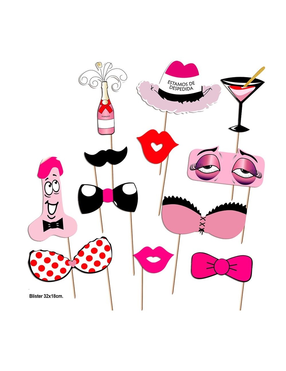 DIABLO PICANTE - PHOTOCALL PARTY SET MODÈLE 1 - 12 UNITÉS