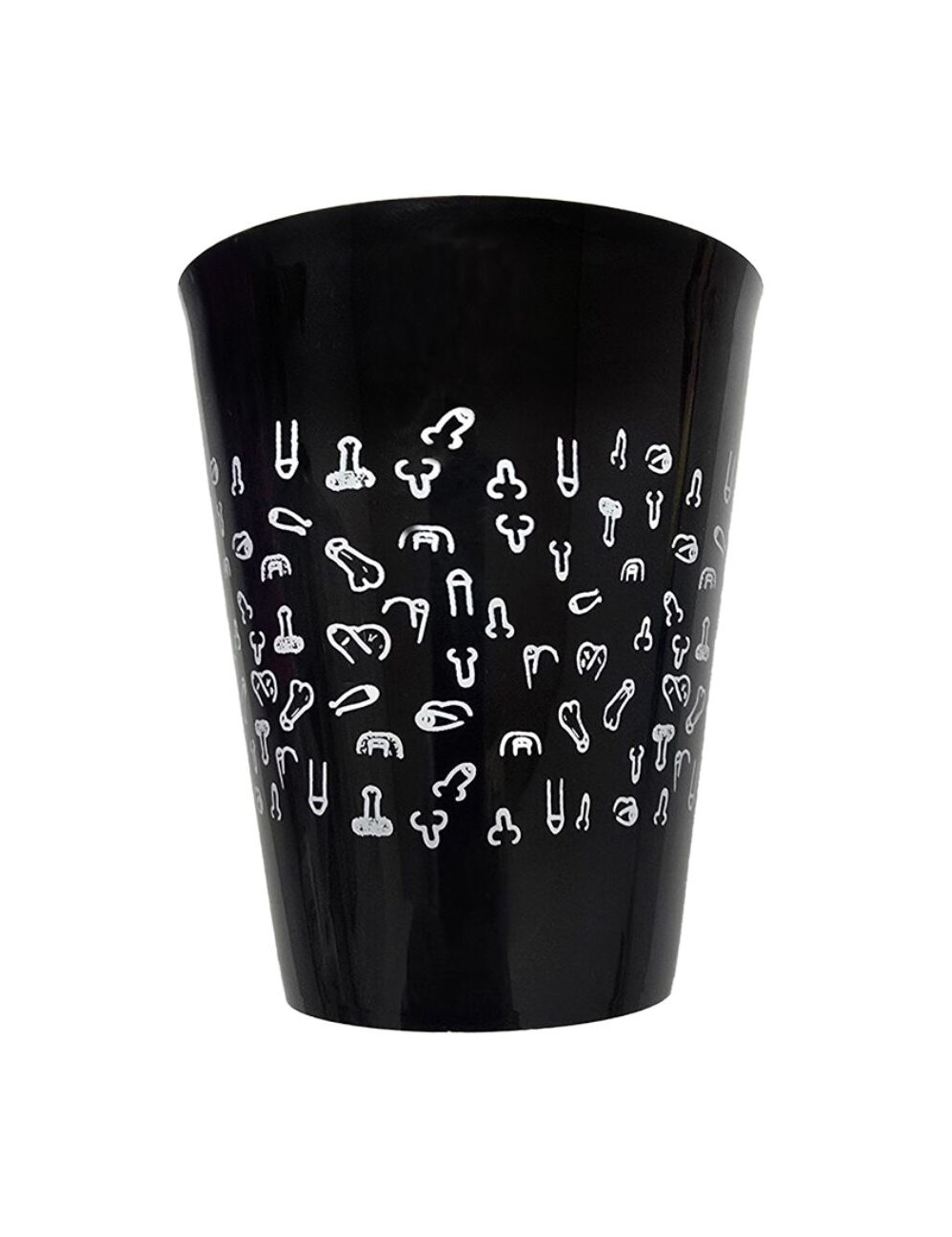 DIABLO PICANTE - BLACK CUP 500 ML AVEC PÉNIS BLANCS